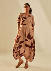 A Model Wearing Multicolor Cotton Mul Brunet Jumpsuit, curated by Only Ethikal